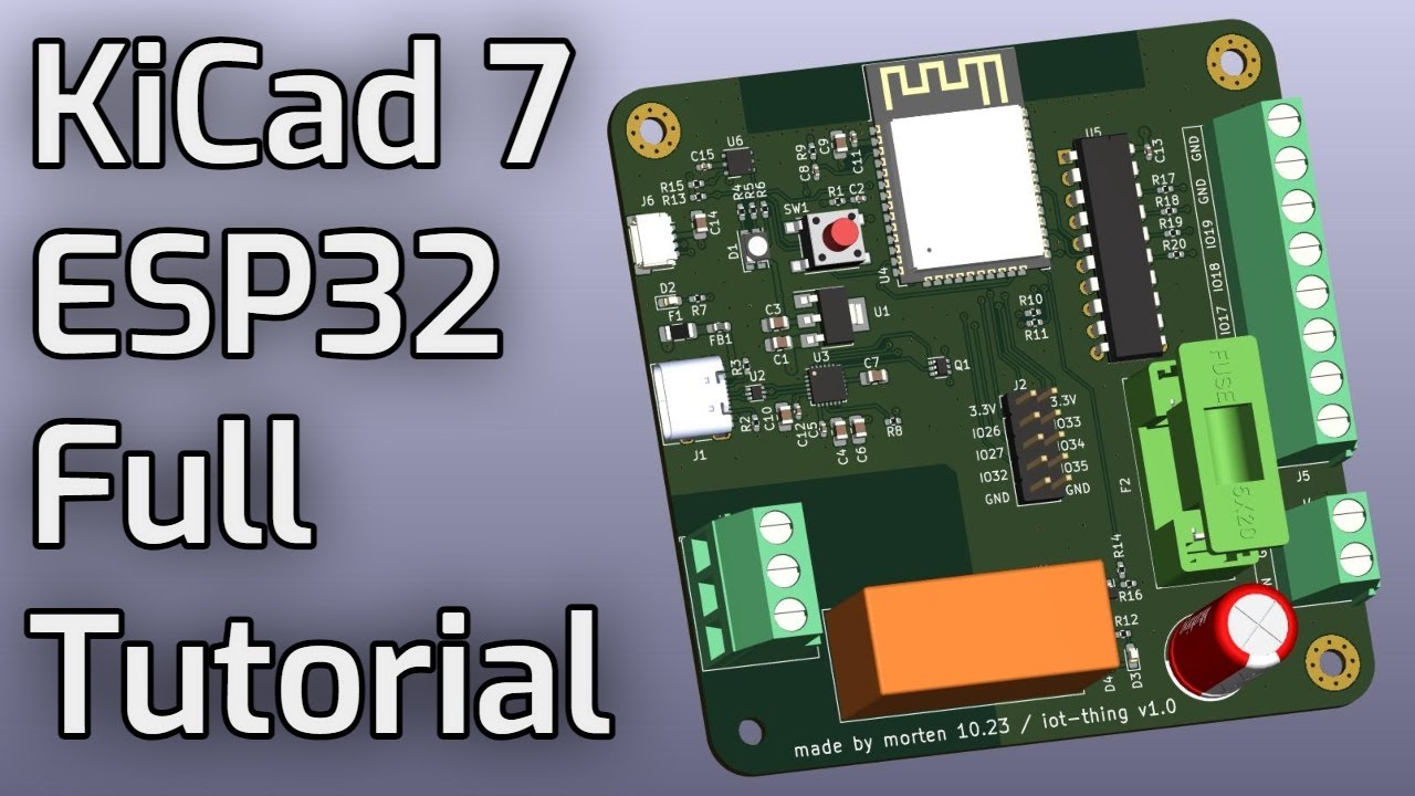 KiCad 7 ESP32 PCB Design Full Tutorial